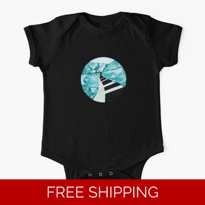 Le Studio Baby One-Piece Piano Window Logo Full